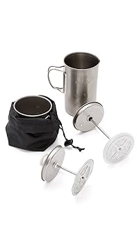 廃盤品 チタンカフェラテセット スノーピーク  peak Snow peak (スノーピーク) コーヒー用品 カフェプレス・ミルク